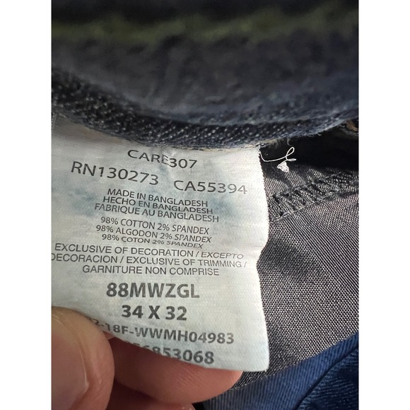 Wrangler Retro Slim Straight Jeans Mens 34x32 Blue Denim 88MWZGL - Picture 3 of 6